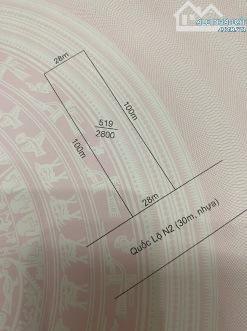 Bán gấp 2800m2 (28x100) mặt tiền N2, Thạnh Lợi, Bến Lức