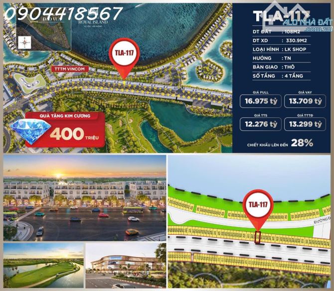 HÀNG KỊCH ĐỘC - Duy nhất 1 căn Shophouse nằm ngay sát Vincom Mega Mall lớn nhất Miền Bắc