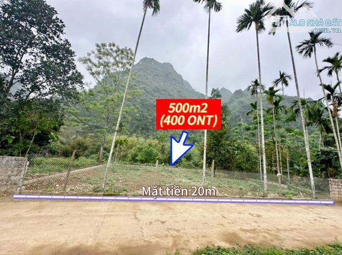 Cần bán siêu phẩm nghỉ dưỡng S= 500m2 có 400m2 ONT - CLN. Đất vuông vắn - Sẵn sổ Hồng