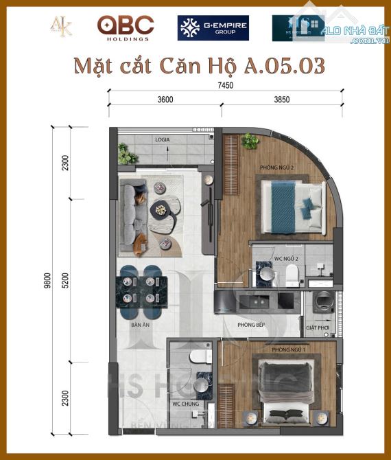 Căn hộ Ngay cách chợ Thủ Đức 10p, trả góp 9tr/ tháng, căn 2PN, chỉ 1.7ty