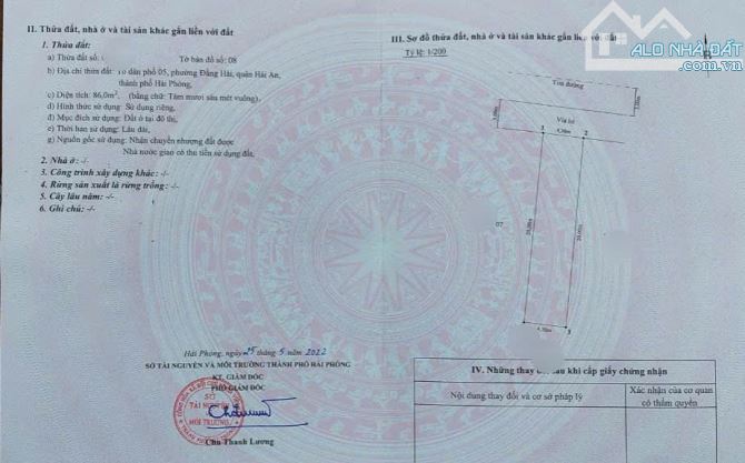 B.ÁN LÔ ĐẤT ĐẸP TẠI TĐC THIÊN ĐƯỜNG HẢI AN 86m2