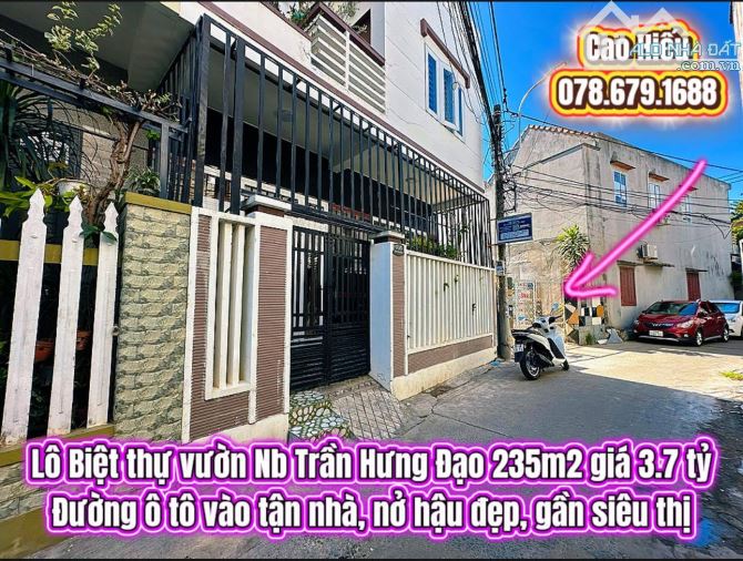 💥Lô Biệt thự vườn Nb Trần Hưng Đạo 235m2 giá 3.7 tỷ. Đất trung tâm Tuy Hoà