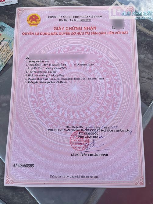 Chính chủ gửi bán lô đất thổ cư!cách phan thiết 2km. - 1