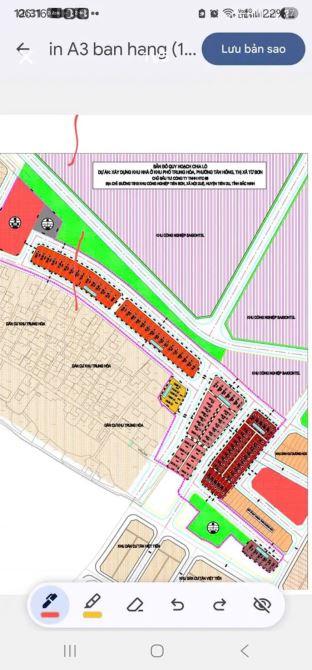 Bán lô góc Trung Hòa Tân Hồng Từ Sơn dt 129.7m2 mt 9.88m hướng ĐN và TN giá 7 tỷ - 1