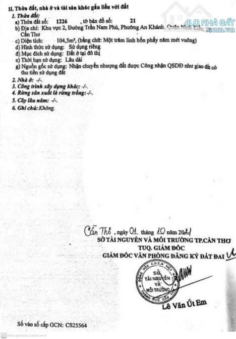 BÁN NHÀ 2 MẶT TIỀN ĐƯỜNG TRẦN NAM PHÚ , TRỤC ĐƯỜNG THÔNG HỒ BÚN XÁNG - 1
