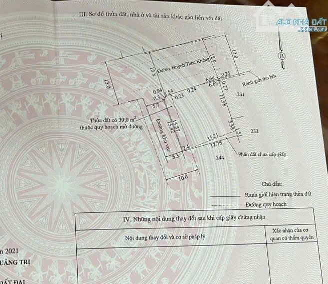 Bán nhà 2 mặt tiền đường Huỳnh Thúc Kháng - Nam Đông Hà - 1