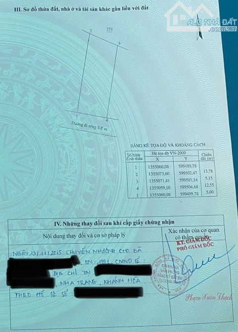 Bán lô đất đẹp thôn Vĩnh châu Xã Vĩnh Hiệp,  Nha Trang  Vị trí: giáp khu đô thị Mỹ Gia - 1
