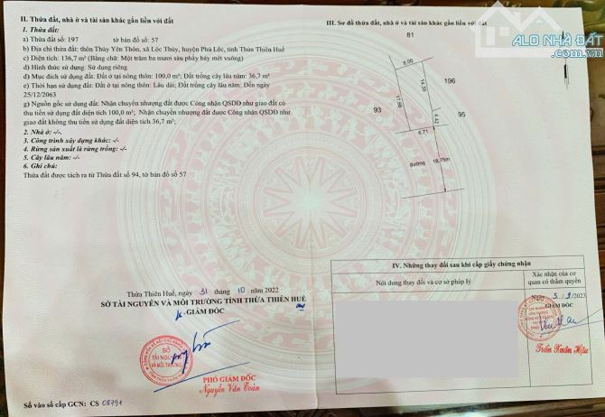 Chính chủ bán lô đất, giá chỉ 695tr, DT: 7mx17m (nở hậu 8m), đường nhựa 19m