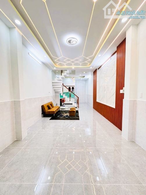 HẺM XE HƠI 6M THÔNG - NHÀ MỚI 3 TẦNG SÁT CHỢ GÒ XOÀI - 52M² (4x13) - BÌNH TÂN GIÁP TÂN PHÚ - 1