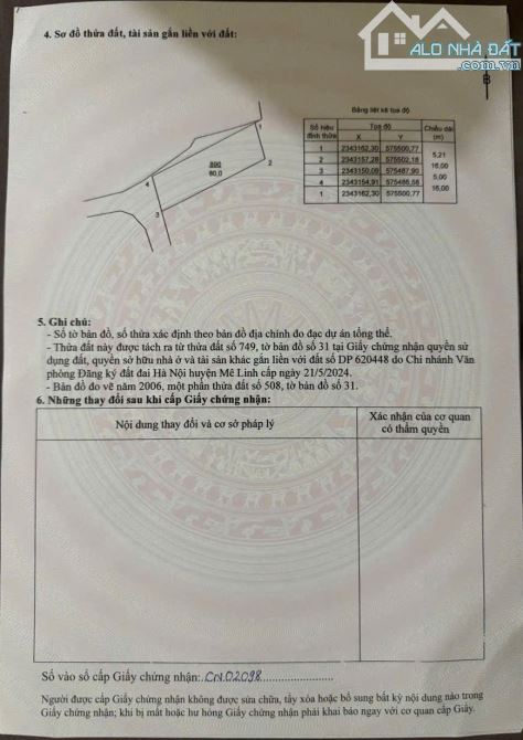 Bán đất thôn Đại Bái, xã Quang Minh, Mê Linh. Gần đường quốc lộ 23, và UBND xã Quang Minh - 1