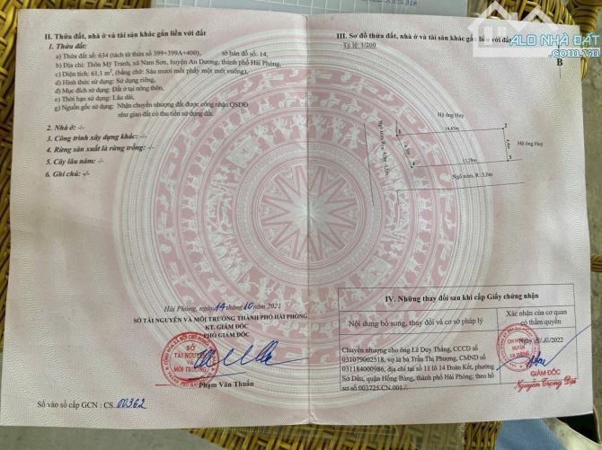 ❌❌❌ Hàng đẹp  Mỹ Tranh, Nam Sơn An Dương.  Lh: - 1
