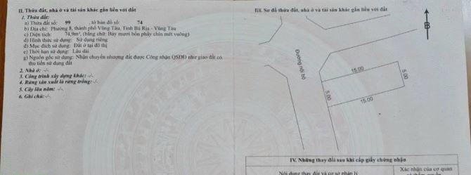BÁN ĐẤT BIỆT THỰ (10x15) DT 150M2 THI SÁCH P8 VŨNG TÀU GIÁ CHỈ 15 TỶ (CÁCH BIỂN 300M) - 1
