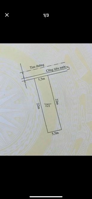 Bán Đất Mặt Đường Đông An Diện tích:121 m² ( Mặt Tiền 5.5m + lưu không = 6m - 2