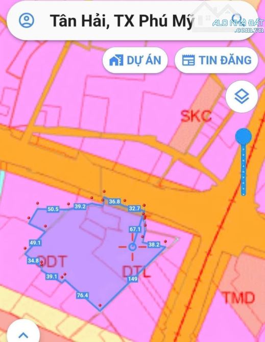 Quỹ Đất 2.4ha (ODT: 300m2) MT QL51, Tân Hải, Tp. Phú Mỹ, BRVT (P. Phú Mỹ Tp.HCM) - 2