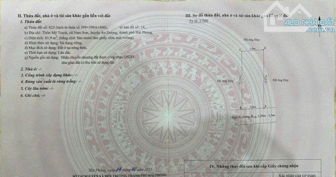 🏡 Bán đất Mỹ Tranh, Nam Sơn, An Dương – 65,9m² – Đường 3,5m – Giá chỉ 1,33 tỷ - 2