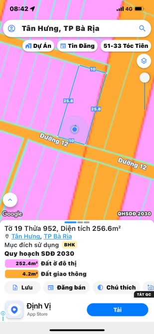 Nhánh Đường 31  Tân Hưng (phường Long Hương, tp HCM) - Dt 10x27, có 100tc - Giá bán 2.8 tỷ - 2