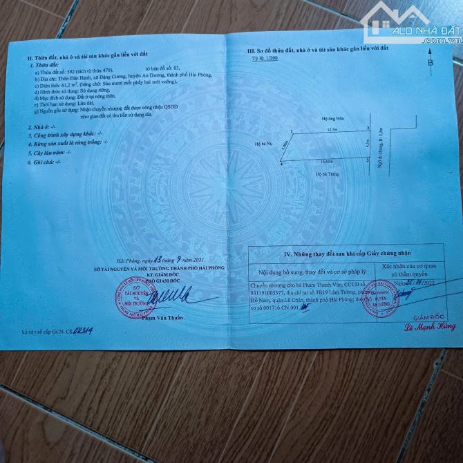 Bán lô đất tại dân hạnh, đặng cương, an dương, hải phòng - 3
