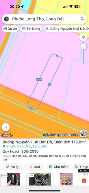 ĐẤT ĐƯỜNG NGUYỄN HUỆ – ĐẤT ĐỎ – TP.HCM – GIÁ TỐT CHỈ 1,2 TỶ 178M NGANG 6X29 CÁCH BIỂN 7KM - 3