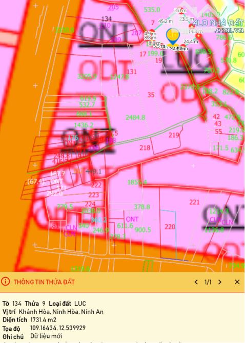 340tr  3,5 sào ruộng cách QL1A 100m tại Ninh Ích, Ninh An. - 3