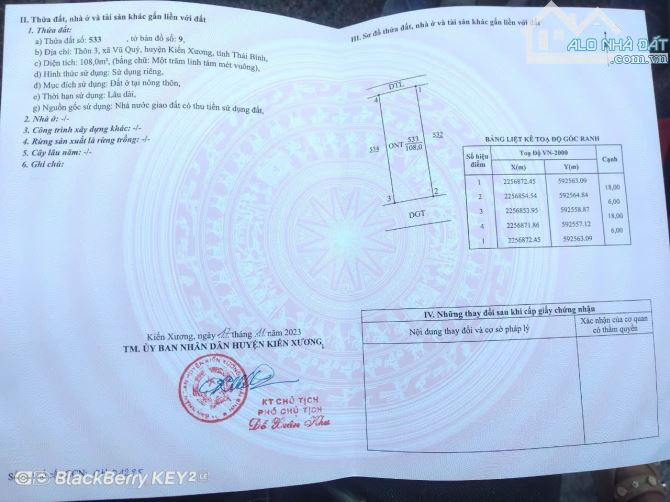 BÁN ĐẤT HƯỚNG CHÍNH NAM TDC VŨ QUÝ VỊ TRÍ SIÊU ĐẸP - 4