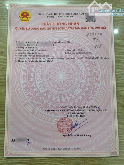 ❤️Bán 7 lô đất Thạnh Xuân Q12 – DT 4x25m, đường trước đất 8m thông.Gia 3.2Tỷ TL,giảm mạnh - 4