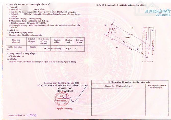 ✅ Bán xưởng lớn 6134m2 đất ( TMD ) mặt tiền đường Nguyễn Thông thuộc xã Phú Ngãi Trị - 6