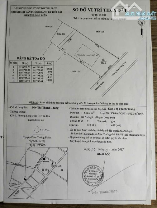 NHÀ VƯỜN CÁCH BIỂN PHƯỚC HẢI CHỈ 15p- GẦN NUT GIAO CAO TỐC  Diện tích 650m2- ngang 18m - 8