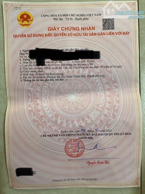 Bán Nhà 2 tầng Kiệt 6 Tam Thai thông Võ Văn Kiệt, phường An Tây, TP Huế, chỉ 2,65 Tỷ - 9