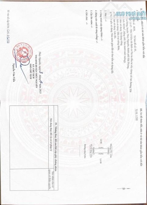 E chào bán 1 lô đất duy nhất còn sót lại lô đất tại TDP 3 (Đông Sơn cũ)