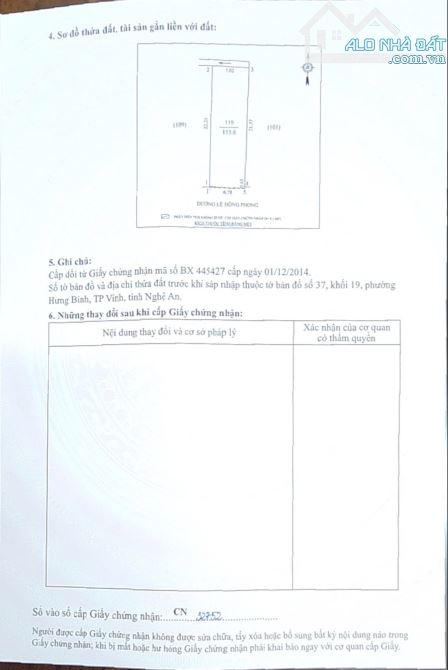 BÁN ÔT KINH DOANH MẶT ĐƯỜNG LÊ HỒNG PHONG - TP VINH