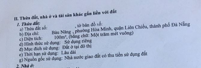 BÁN NHÀ MẶT TIỀN BÀU NĂNG 11 - GIÁ ĐẦU TƯ