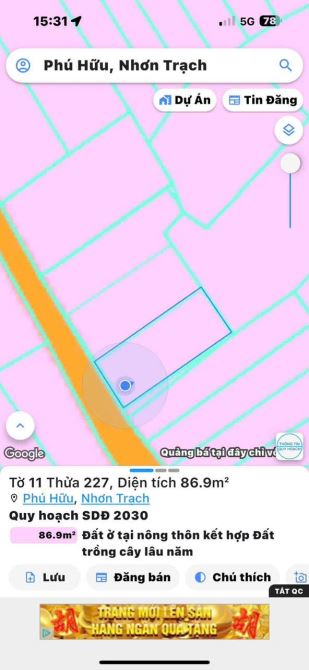 Chủ kẹt tiền cần bán lô đất phú hữu đường Phan Văn đáng vào 30m cách phà sang SG chỉ 1