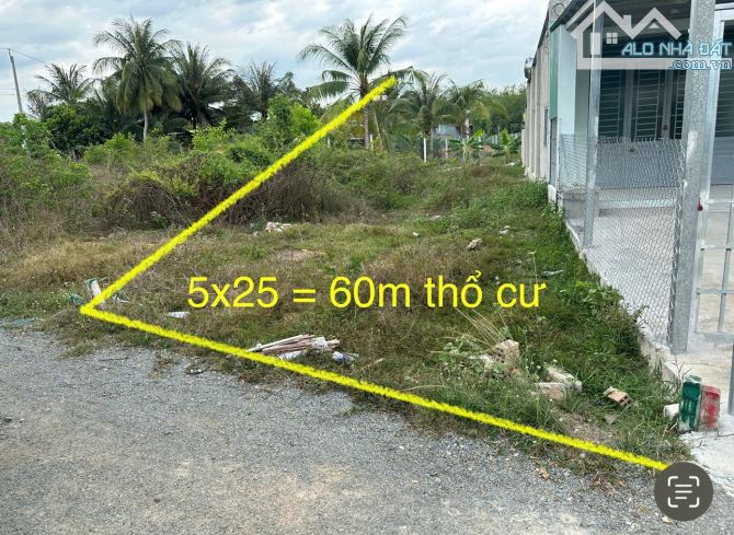 TÂY NINH, BÁN LÔ ĐẤT XÃ DƯƠNG MINH CHÂU DT 5x25m THỔ CƯ 125m2, GIÁ 550 triệu