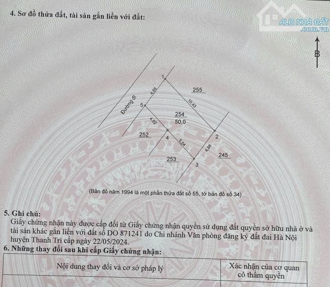 Bán đất thôn 3 Vạn Phúc, ngõ thông, ô tô vào đất, giá 4.85 tỷ