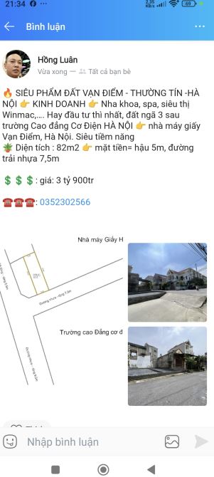 🔥 SIÊU PHẨM ĐẤT VẠN ĐIỂM - THƯỜNG TÍN -HÀ NỘI 👉 KINH DOANH 👉 Nha khoa, spa, siêu thị Wi