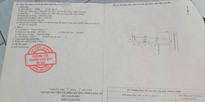 Cần bán gấp nhà 1 trệt 1 lầu, sổ hồng riêng ngay trung tâm Đức Hòa, 165m2 4 phòng ngủ - 10