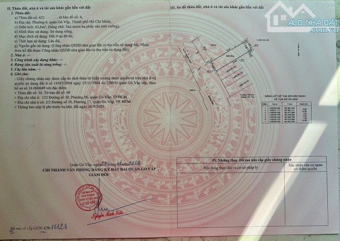 Bán gấp Lô đất mặt tiền 152 Đường số 30, P.6, Quận Gò Vấp - 1