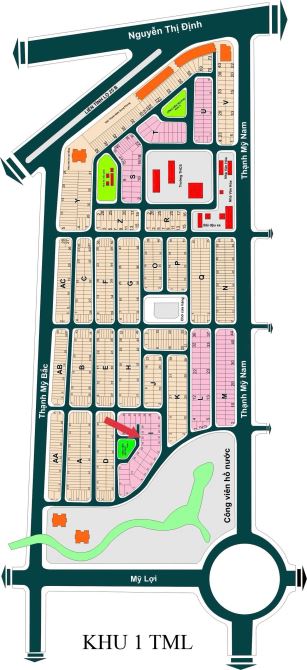 Bán đất biệt thự kdc số 1 P Thạnh Mỹ Lợi Quận 2 cũ gần chợ nền i20 (200m2) 100 tr/m2 - 1
