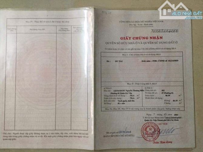 Nhà Nguyễn thượng Hiền GV. DT:5,2x17m=3,8tỷ. có 5 phòng cho thuê. - 1