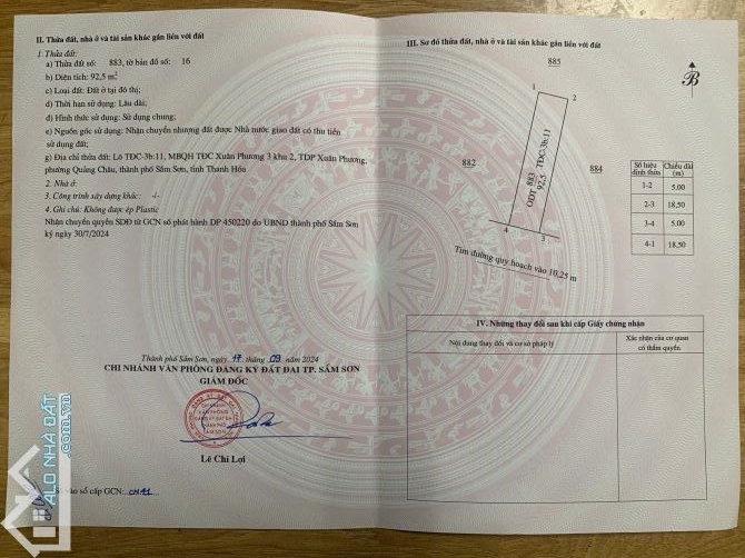 🏡 CHÍNH CHỦ CẦN BÁN LÔ ĐẤT ĐẸP – ĐỐI DIỆN CÔNG VIÊN NƯỚC SẦM SƠN