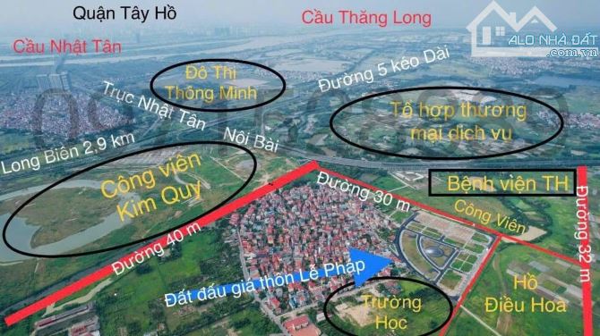 lễ pháp- gần cầu nhật tân, gần thành phố thông minh, khổ đất vuông đẹp - 1