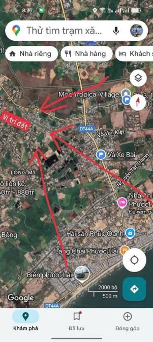 KẸT TIỀN CẦN THANH LÝ GẤP LÔ ĐẤT NẰM NGAY GẦN MẶT TIỀN TL 44B THỊ TRẤN PHƯỚC HẢI - 2