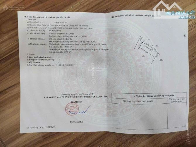 Bán đất Tại Bằng Quân, Cẩm Định, Cẩm Giàng, Hải Dương, 1, X Tỷ. (x Nhỏ Xíu).140 M2 - 2