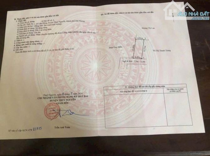 🆘🆘🆘Bán lô 60m2 ngay sau UB Lâm Động ❌ Ngõ ô tô tải ❌ Diện tích 60m ❌ Đất vuông vắn đườn - 2