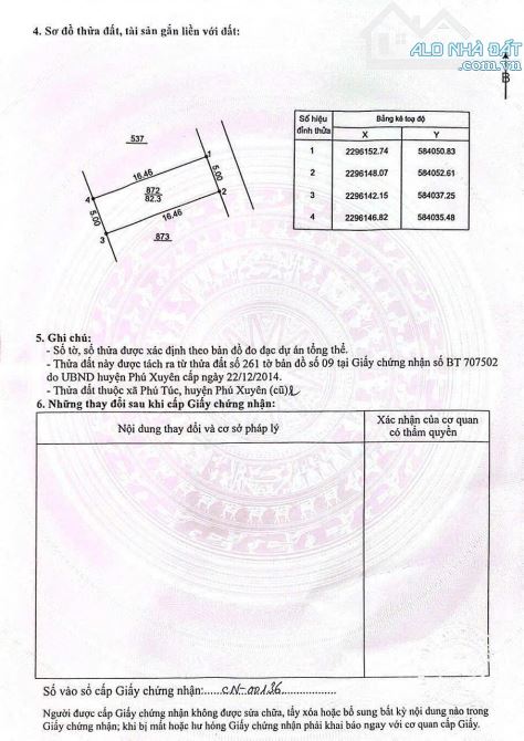 💥Trục chính Phú Túc - Phú xuyên gần TL429 - Cienco5  **DT : 82.3m  **MT = Hậu : 5m  ✅Đất - 2