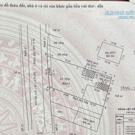 HÓC MÔN, BÁN NHÀ MẶT TIỀN XTT24 1 LẦU, DT 15x28m THỔ CƯ 380M2 - 4