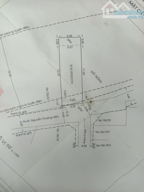 Nhà Nguyễn thượng Hiền GV. DT:5,2x17m=3,8tỷ. có 5 phòng cho thuê. - 5
