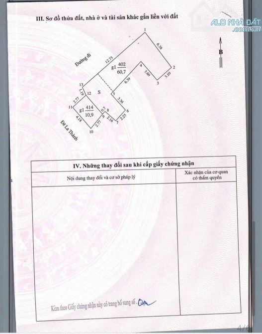 LÔ GÓC - ĐÊ LA THÀNH : 72M : 5 TẦNG : 22.8 TỶ - 6