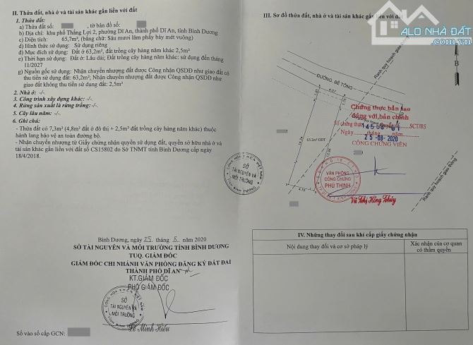 nhà cấp 4 65,7m2 2ty290 Tl cách đường Phạm Ngũ Lão 30m, P.Dĩ An Tp.Dĩ An - 6