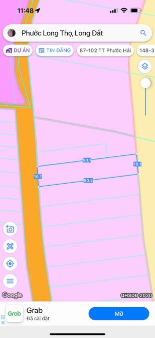 BÁN 500m2 ĐẤT XÃ ĐẤT ĐỎ- TP. HCM🌈CHỈ 1TỶ750TR🌈 ----- Dt: 10x50m; 500m2; sẵn 80tc - 6